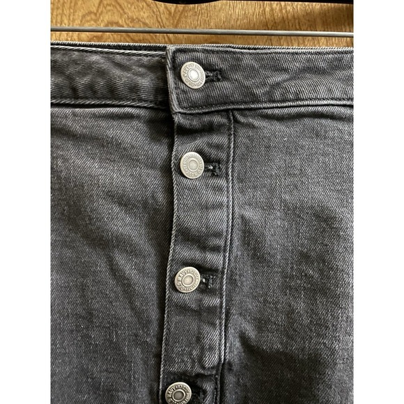 Old Navy Jeans Mini Skirt Women Plus Sz 20 High-Rise Black Denim Button Fly - Picture 4 of 10